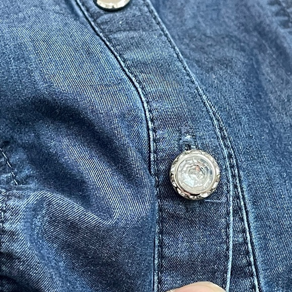 WHBM Denim Look Top - Picture 6 of 8